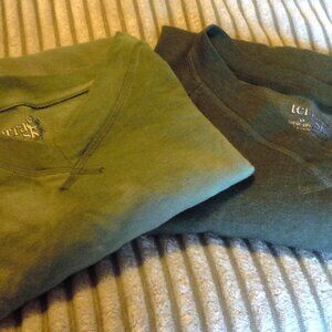 SET of 2 Terra & Sky Women's 1X, 16W/18W Green Tie Dye/Solid Green Sweatshirts